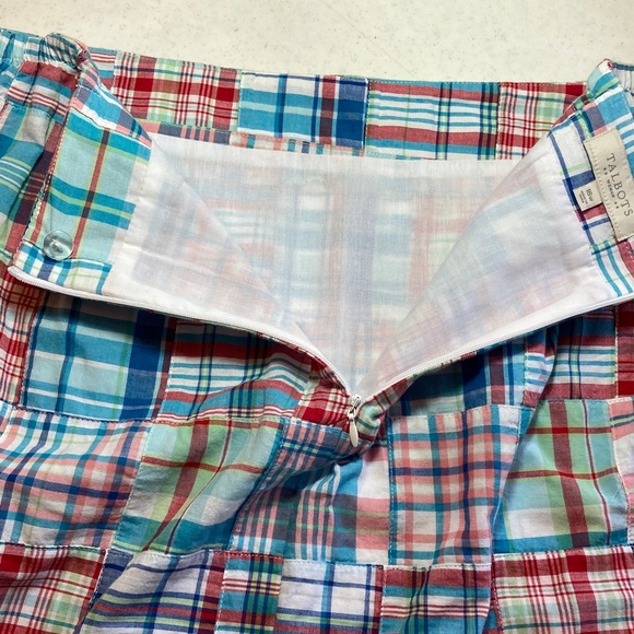 Talbots Plaid Madras Skirt in Pink, Blue, Green, Red - Picture 4 of 7